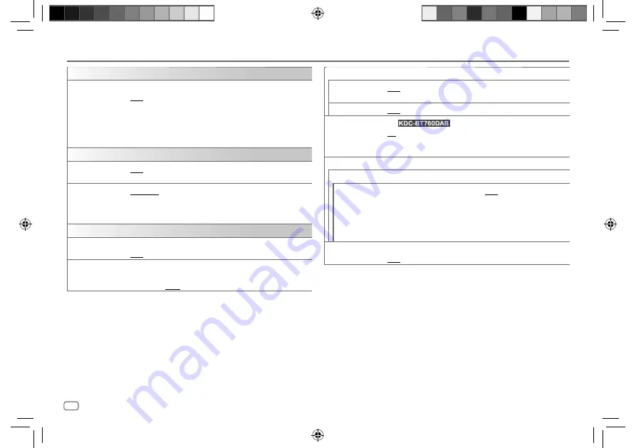 JVC KENWOOD KDC-BT760DAB Instruction Manual Download Page 10