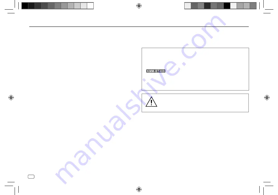 JVC KENWOOD KMM-BT208 Instruction Manual Download Page 2