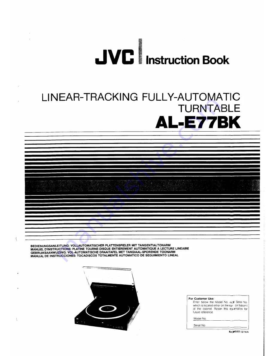 JVC AL-E77BK Service Manual Download Page 4