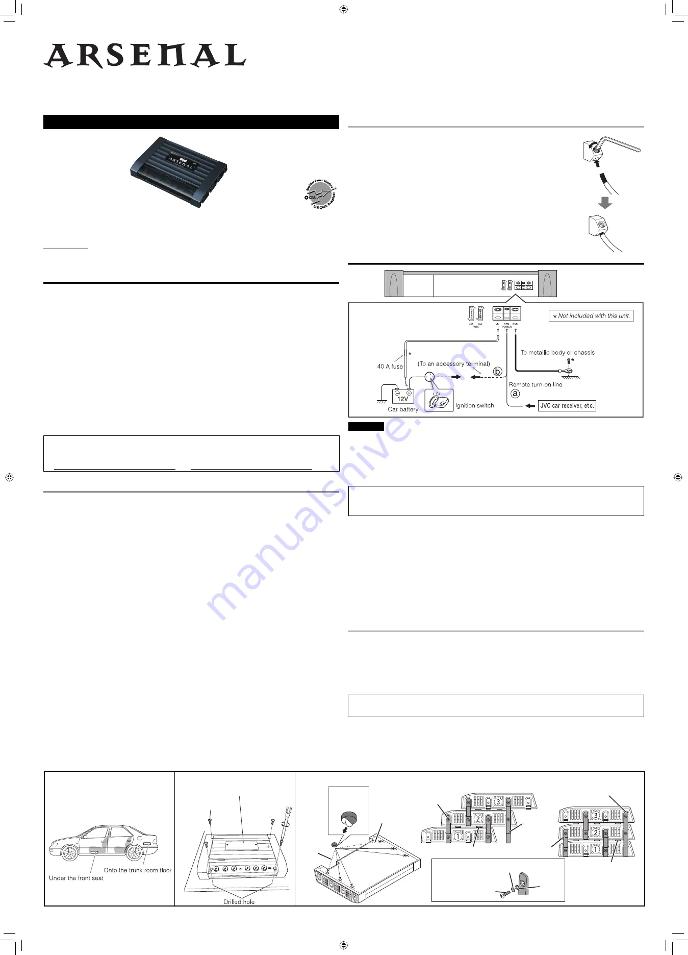 JVC Arsenal KS-AR7002 Instructions Manual Download Page 1