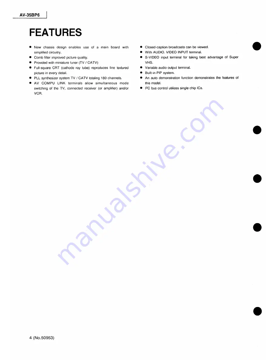 JVC AV-35BP6 Service Manual Download Page 4