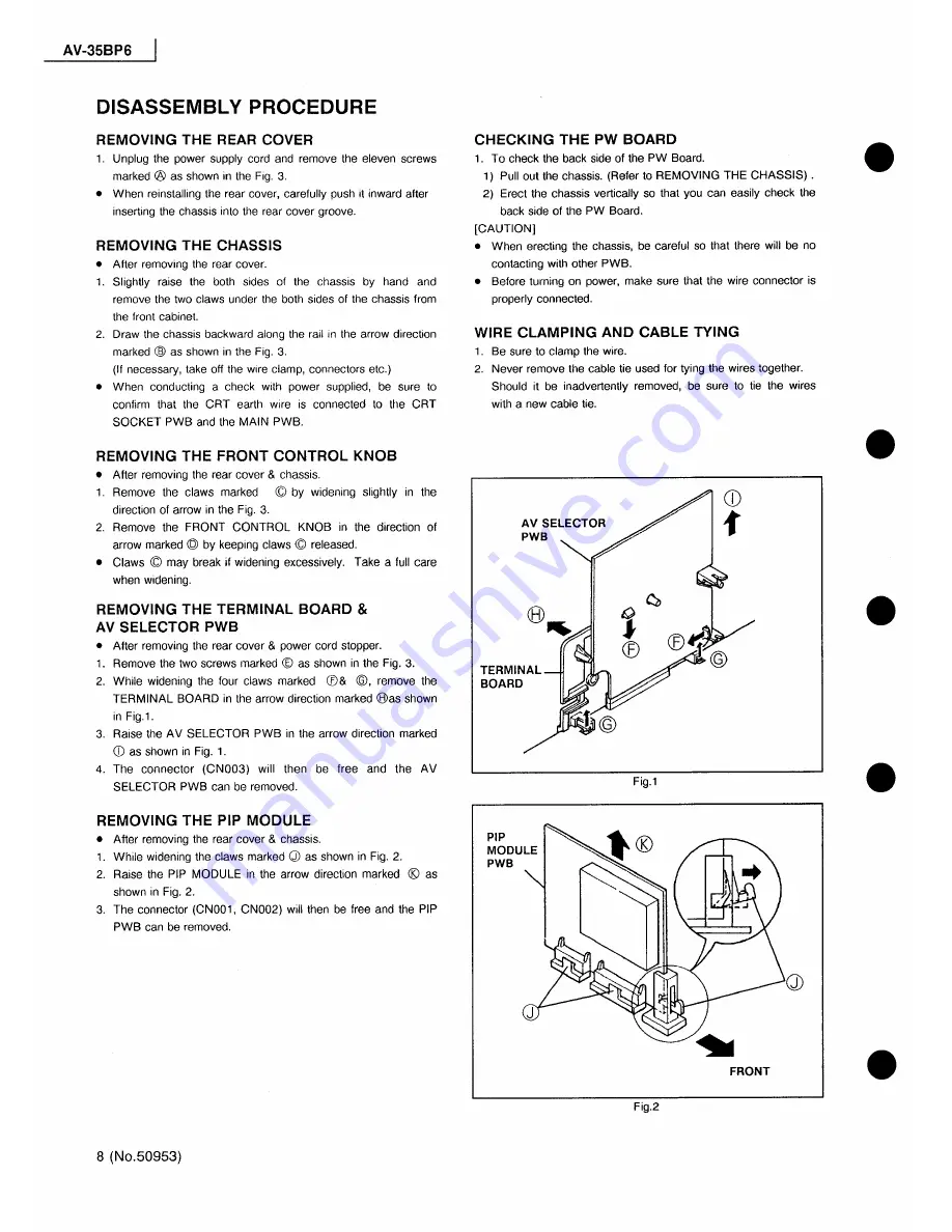 JVC AV-35BP6 Service Manual Download Page 8