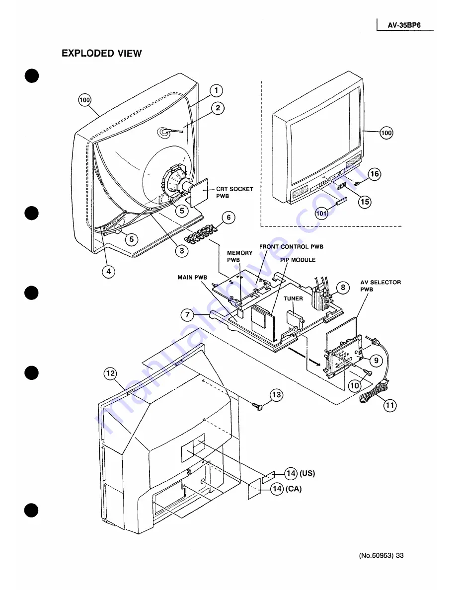 JVC AV-35BP6 Service Manual Download Page 59