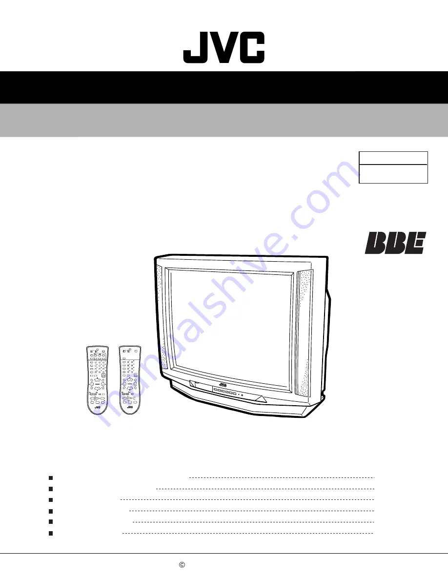 JVC AV-36D203/M Service Manual Download Page 77