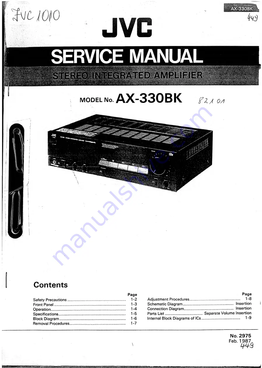 JVC AX-330BK Service Manual Download Page 1