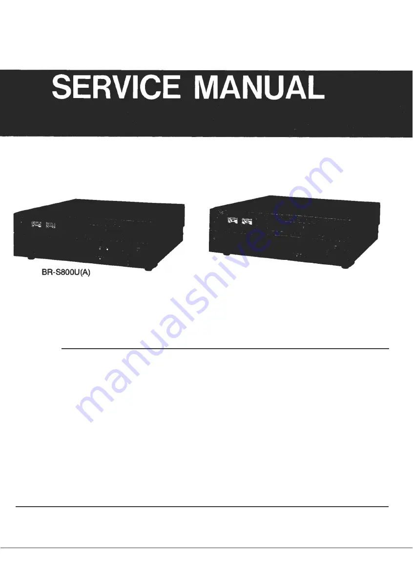 JVC BR-S500U Service Manual Download Page 1