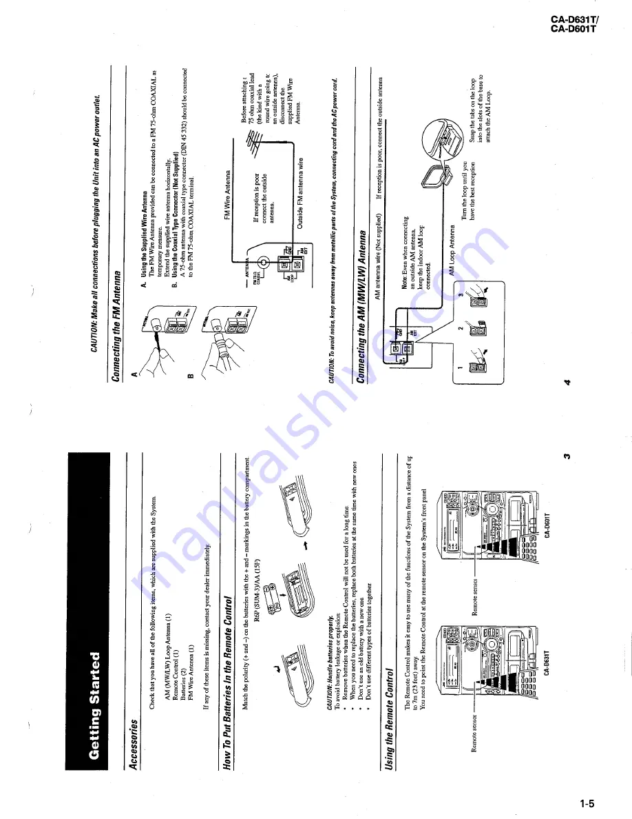 JVC CA-D601T Service Manual Download Page 5