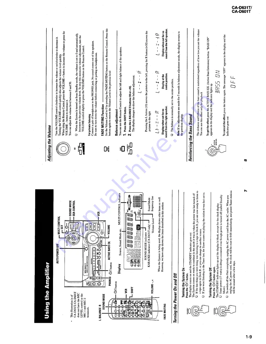 JVC CA-D601T Скачать руководство пользователя страница 9