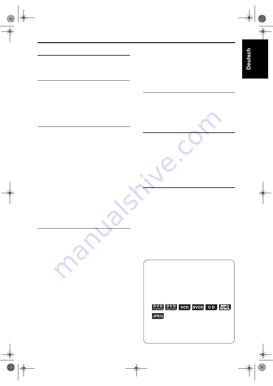 JVC CA-EXD1 (German) Instructions Manual Download Page 5