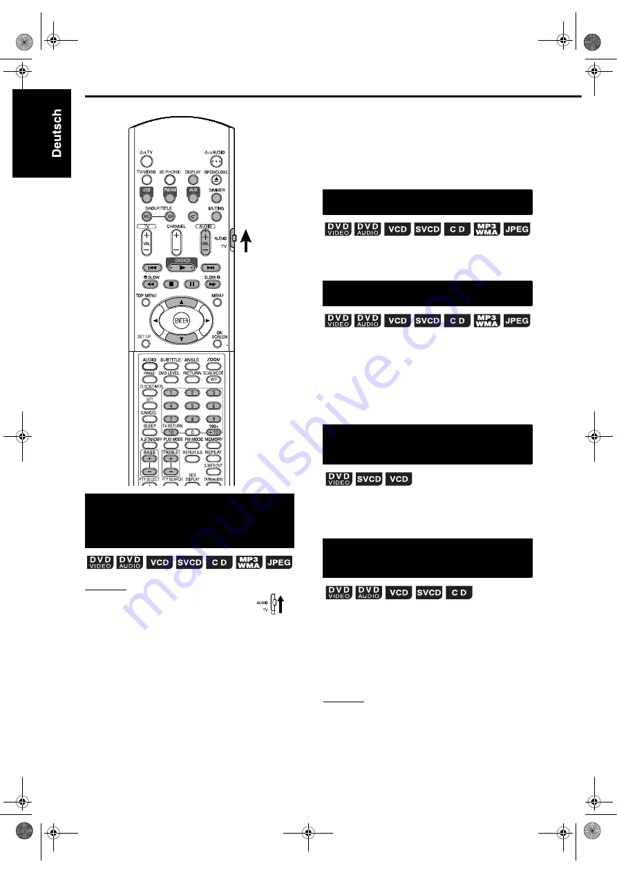 JVC CA-EXD1 (German) Instructions Manual Download Page 18