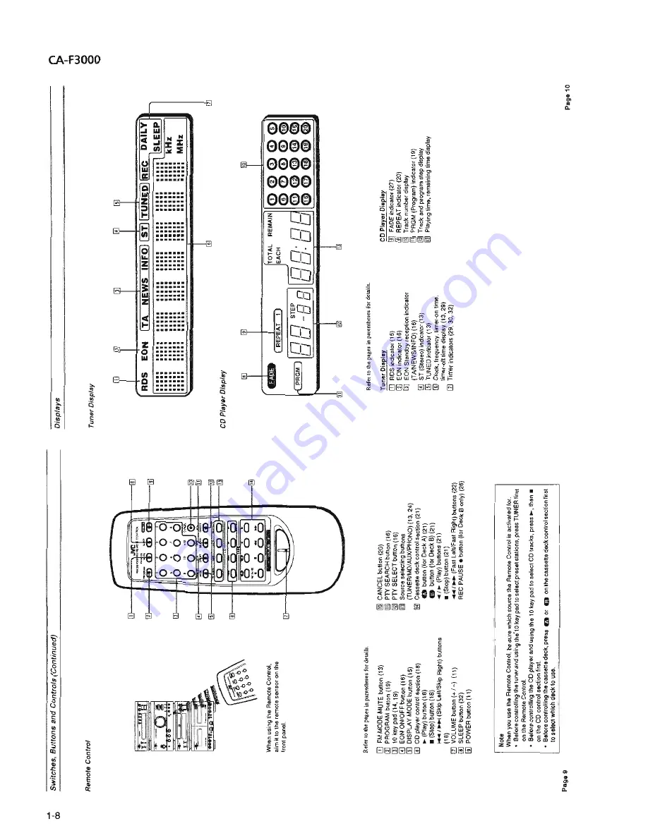 JVC CA-F3000 Service Manual Download Page 8