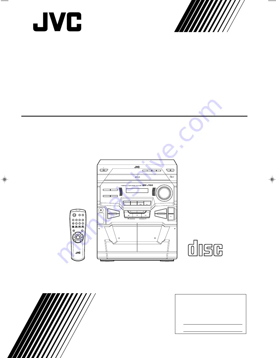 JVC CA-MXJ100 Instructions Manual Download Page 1