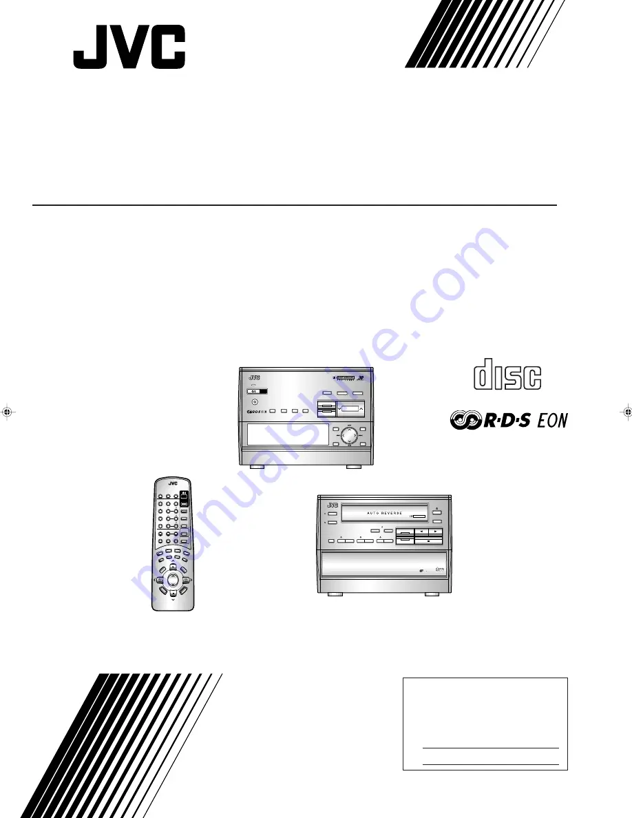 JVC CA-TD77R Скачать руководство пользователя страница 1