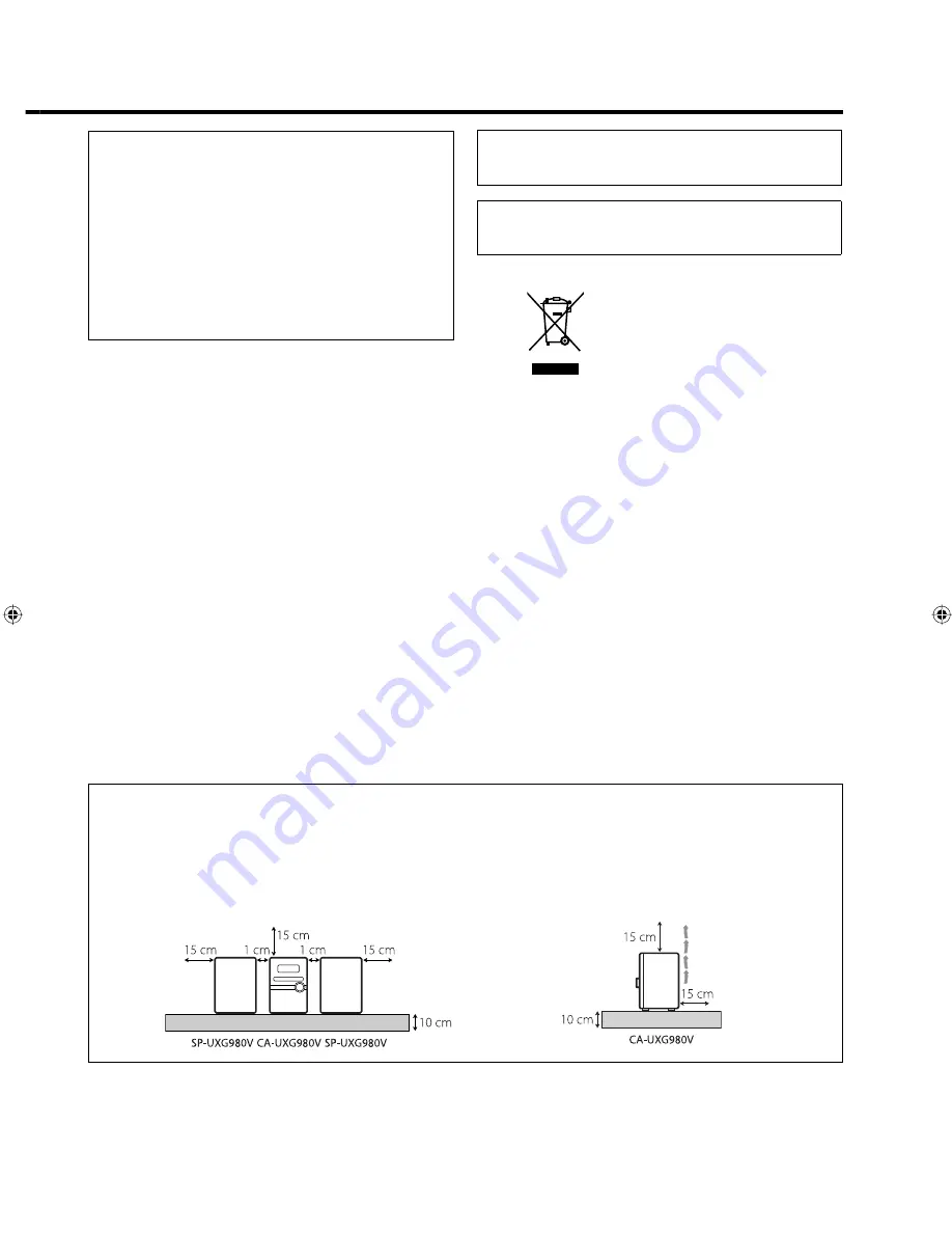 JVC CA-UXG980V Instructions Manual Download Page 3