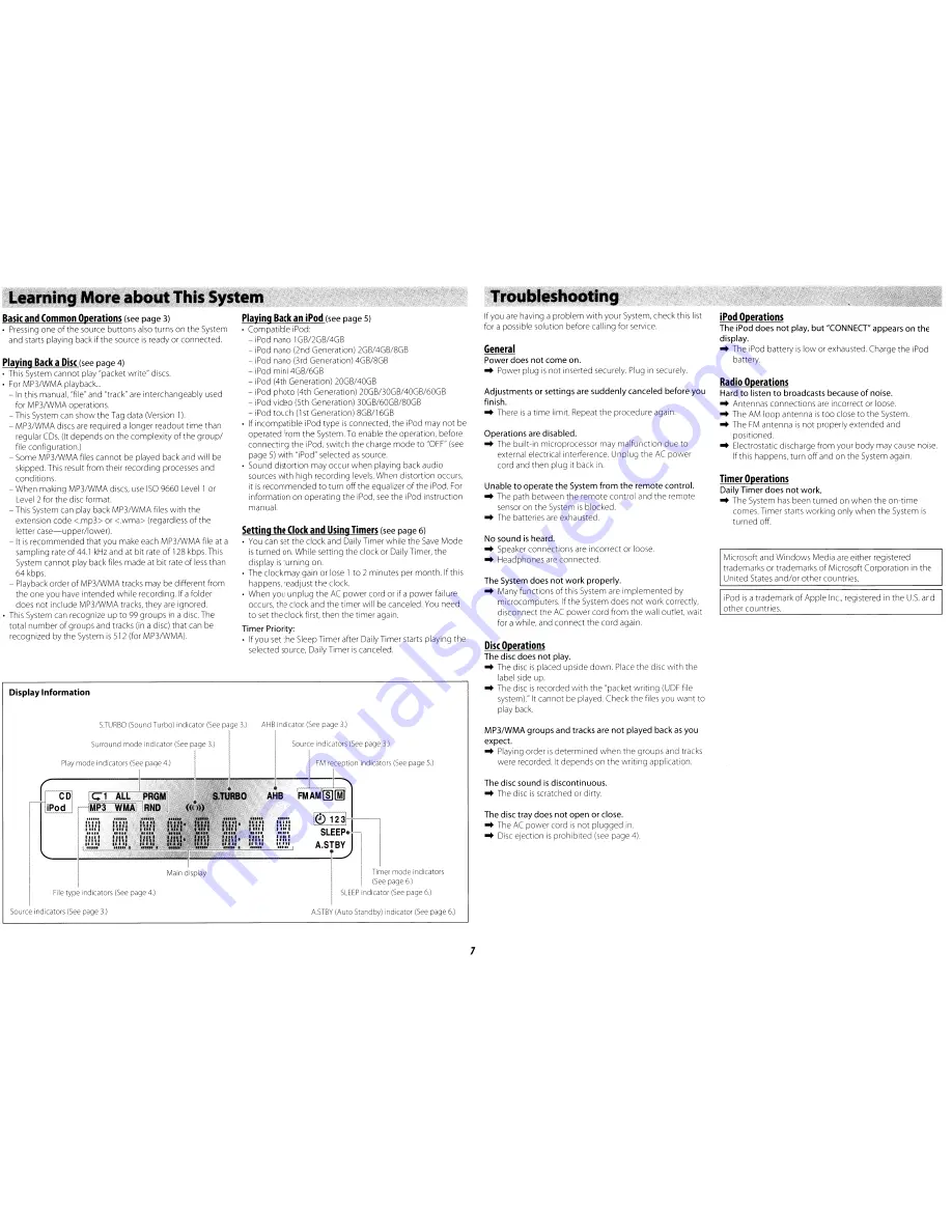 JVC CA-UXGP5 Instructions Manual Download Page 7