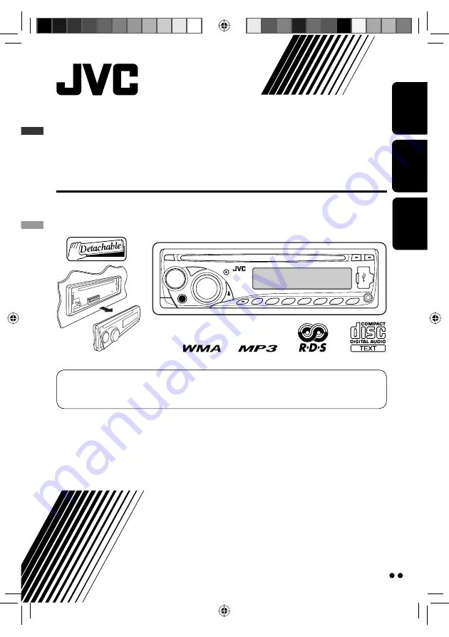 JVC CD Receiver KD-G441 Скачать руководство пользователя страница 1