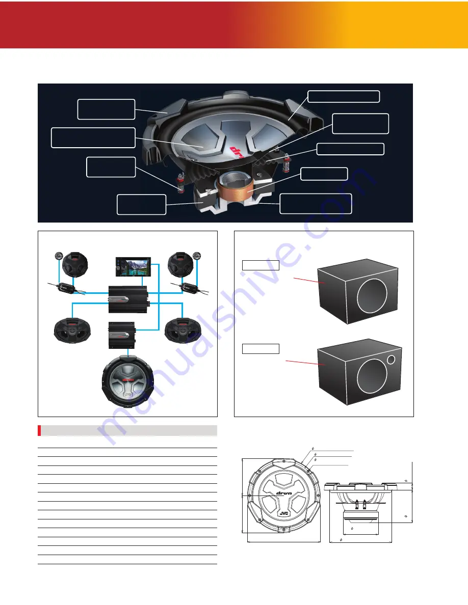 JVC CS-GD1200 Specification Sheet Download Page 2