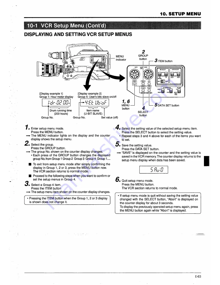 JVC D-9 DY-70 Instructions Manual Download Page 61