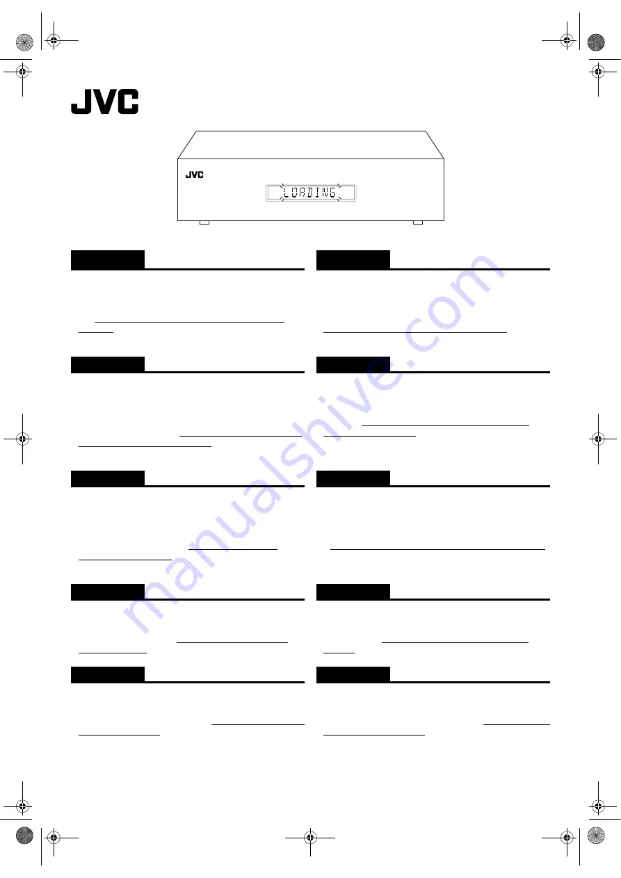 JVC DR-MX1SE Quick Start Manual Download Page 1