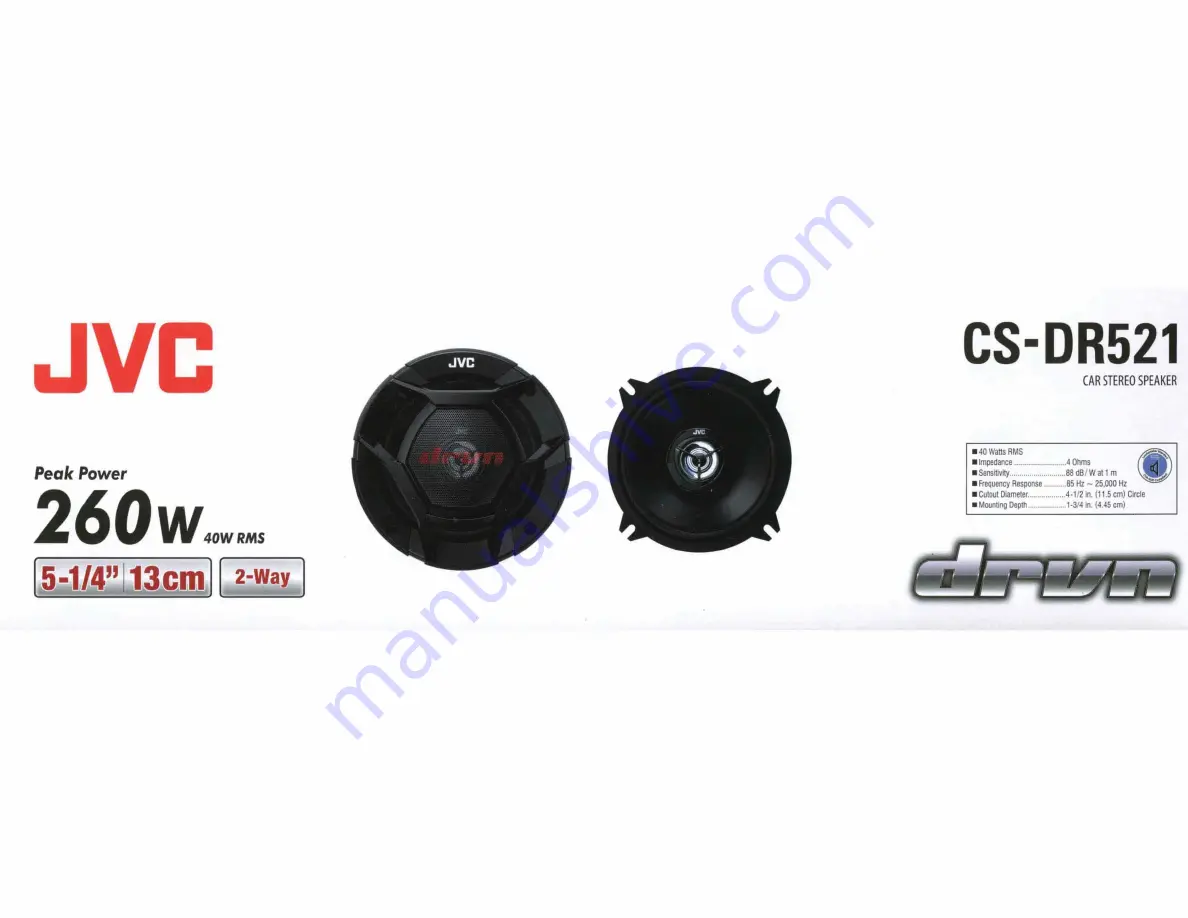 JVC DRVN CS-DR521 Скачать руководство пользователя страница 2