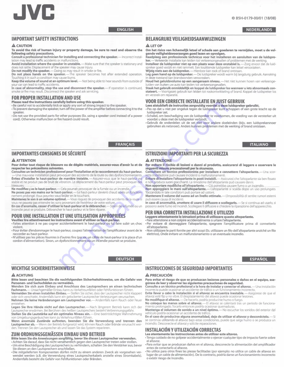 JVC DRVN CS-DR521 Manual Download Page 9