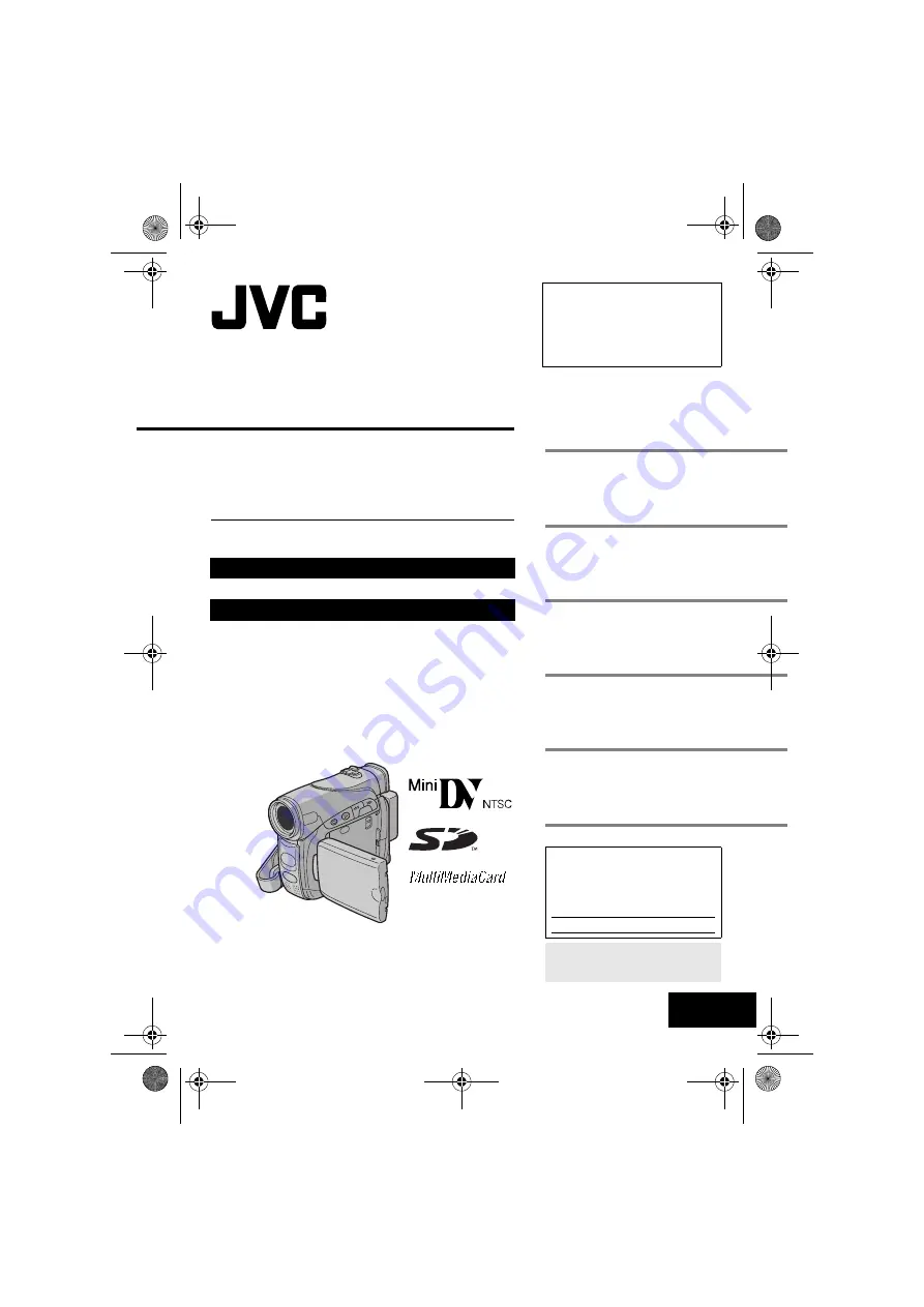 JVC GR-D295 Скачать руководство пользователя страница 1