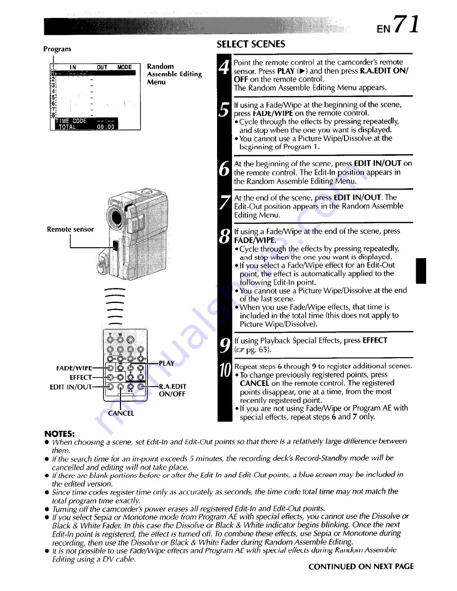 JVC GR-DVM55 Instructions Manual Download Page 71