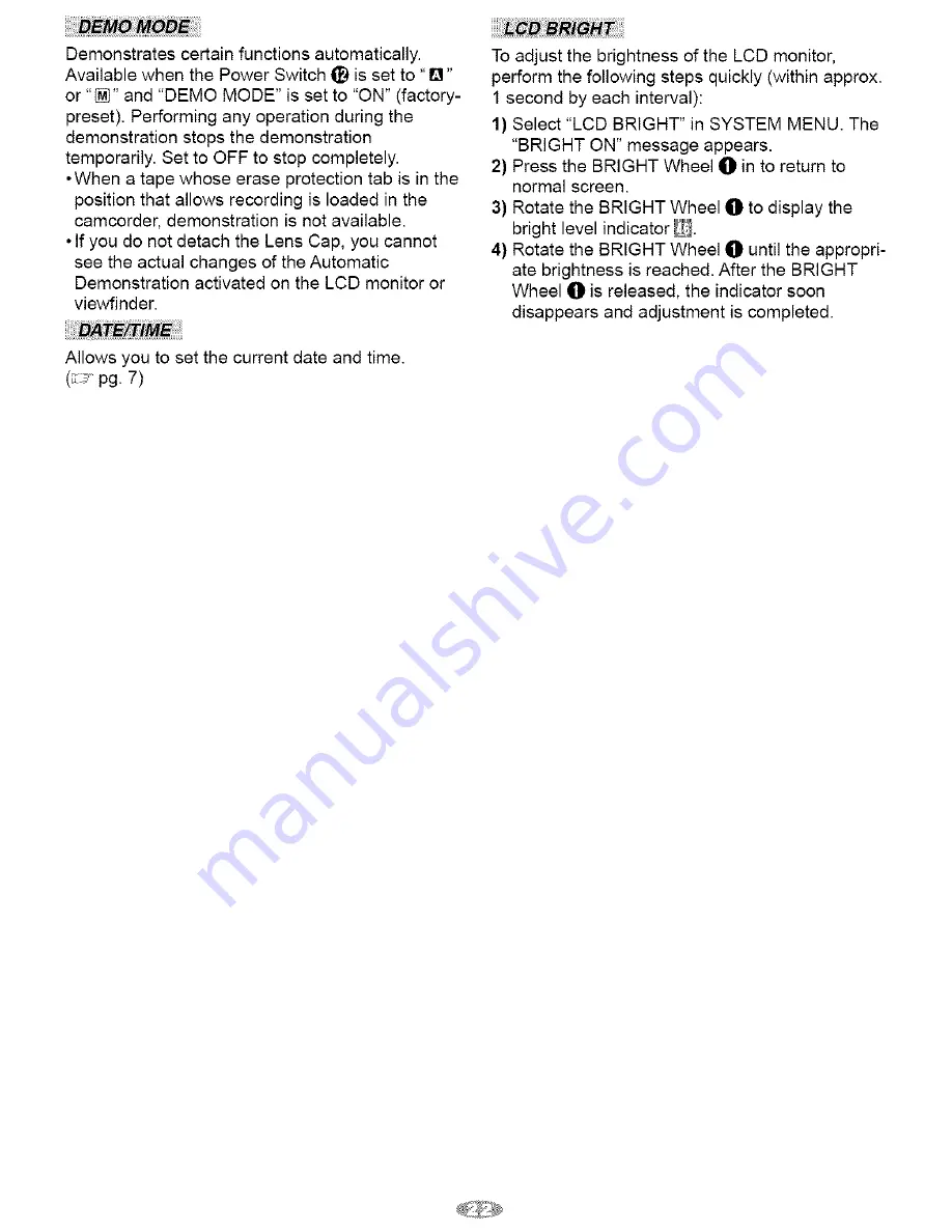 JVC GR-SXM250 Instructions Manual Download Page 22