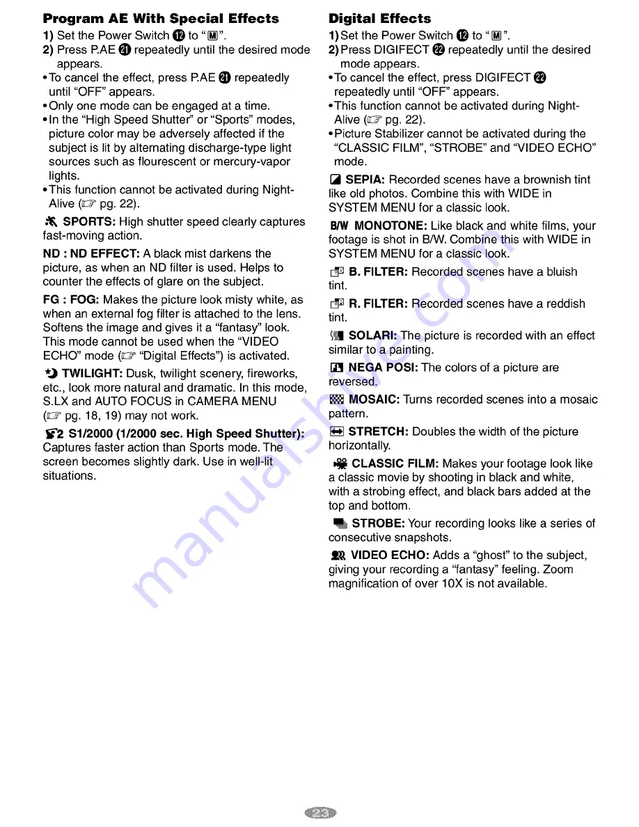 JVC GR-SXM745 Instructions Manual Download Page 23