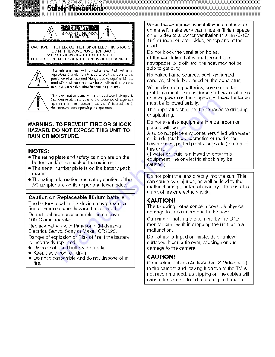 JVC GZ-MG21U Instructions Manual Download Page 4