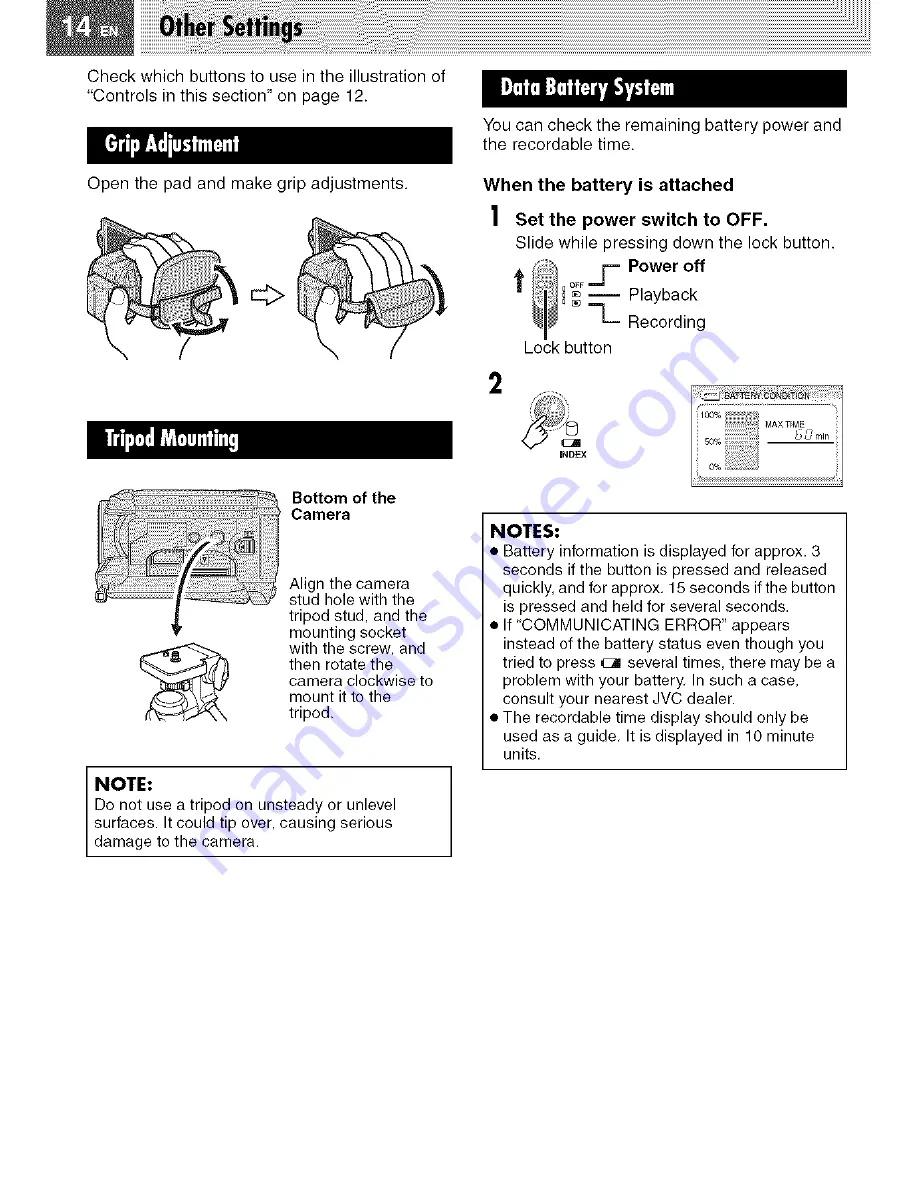 JVC GZ-MG21U Instructions Manual Download Page 14