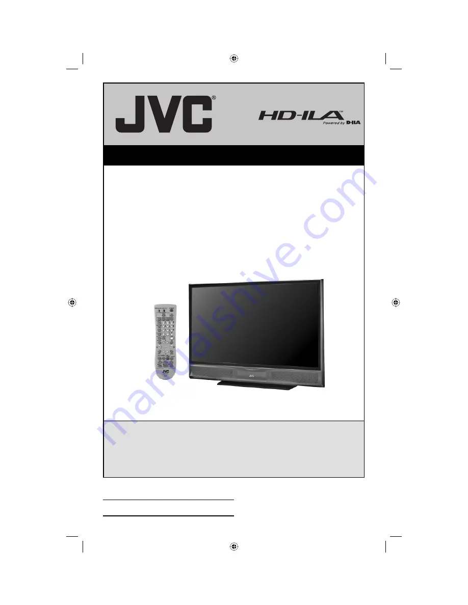 JVC HD-ILA HD-52G587 Скачать руководство пользователя страница 1