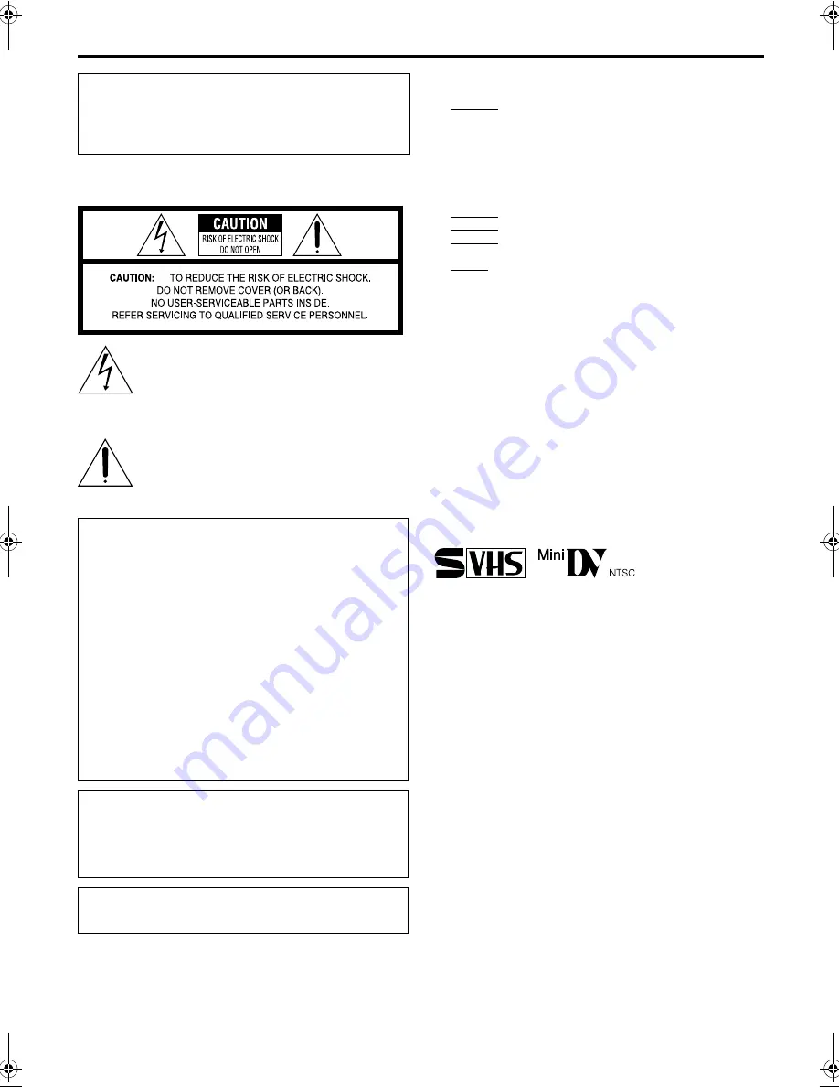 JVC HR-DVS3U Instructions Manual Download Page 2