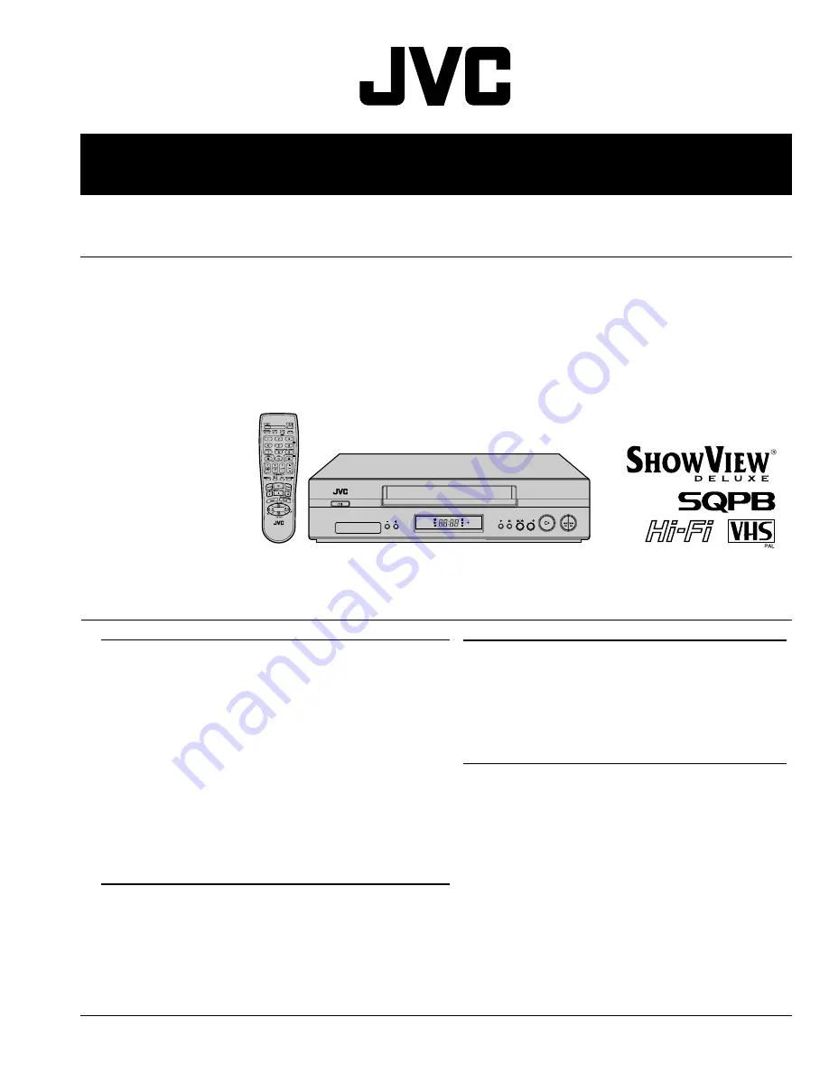 JVC HR-J580EK Service Manual Download Page 1