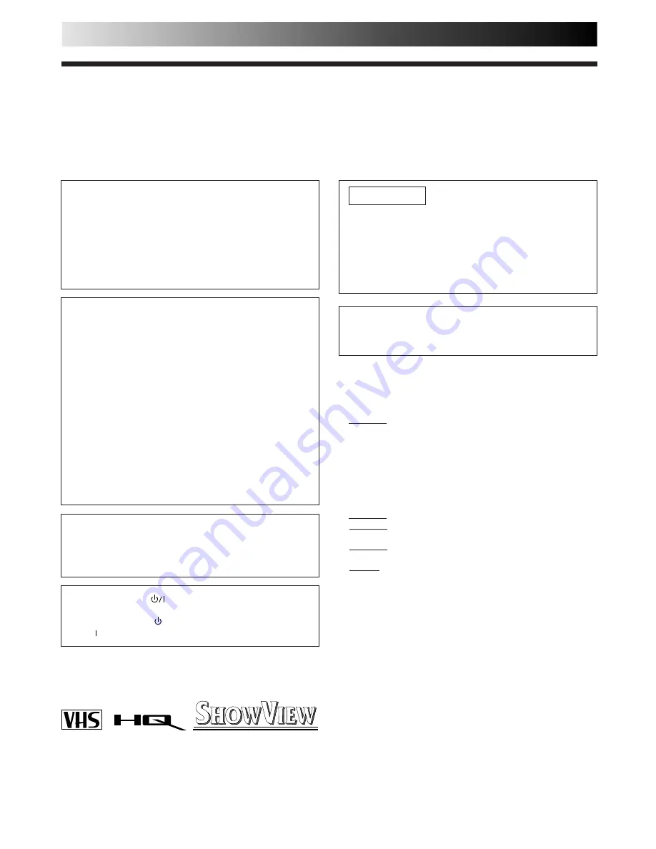 JVC HR-J658E Instructions Manual Download Page 2