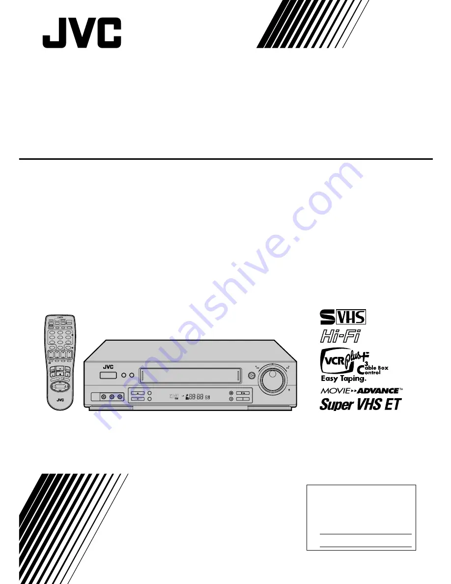 JVC HR-S3500U Instructions Manual Download Page 1