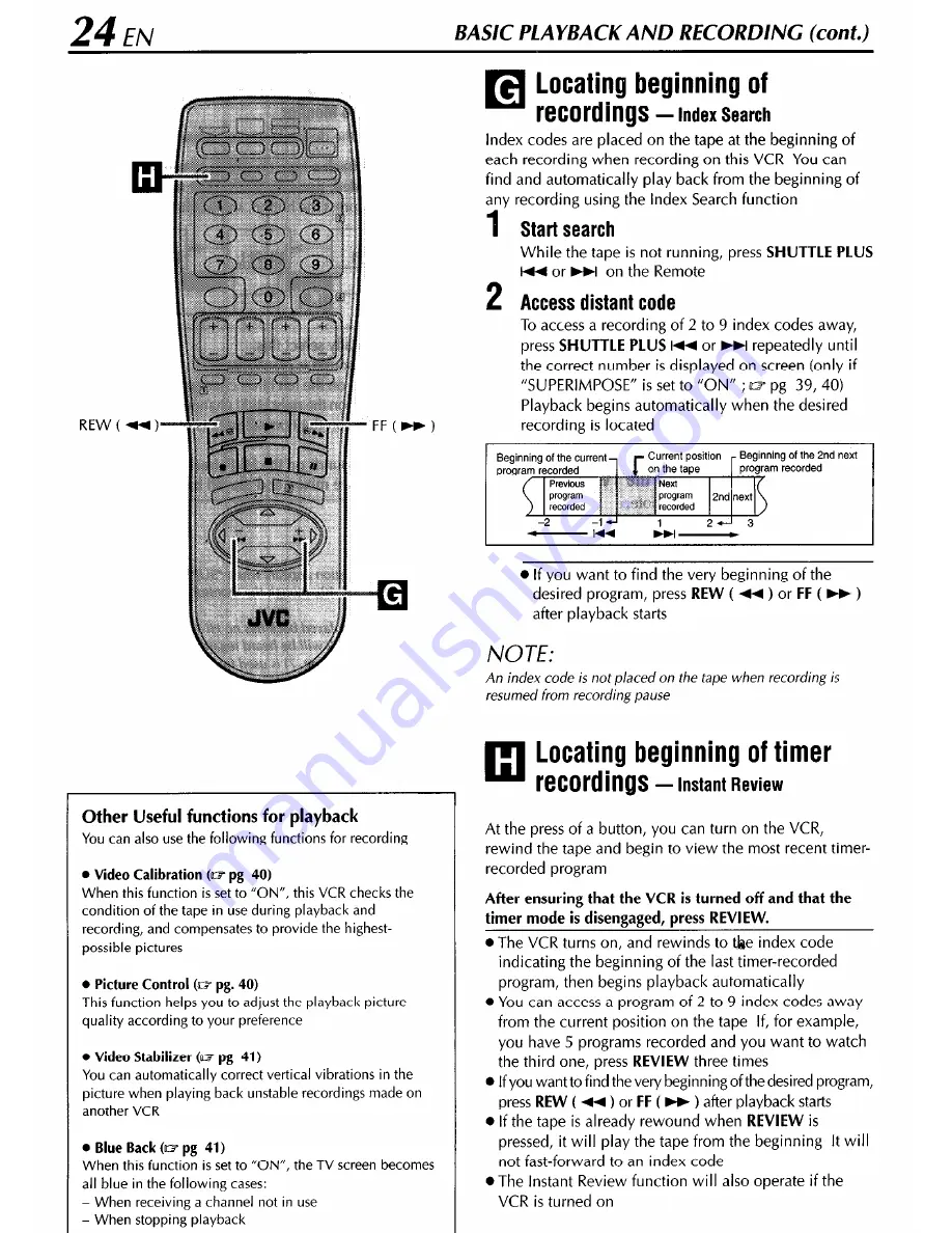 JVC HR-S391OU Instructions Manual Download Page 24