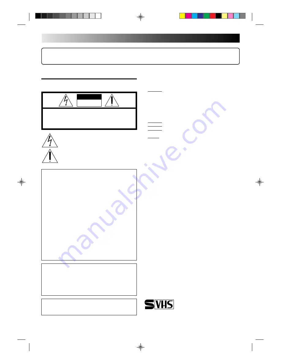 JVC HR-S5300U Instructions Manual Download Page 2