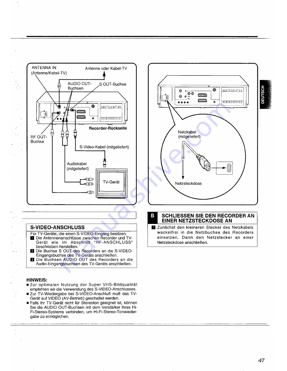 JVC HR-S5900EG Instructions For Use Manual Download Page 9