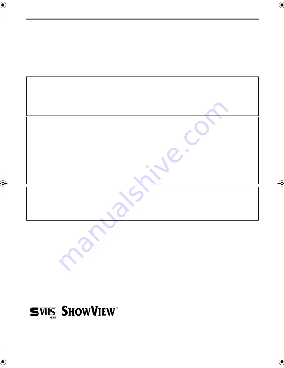 JVC HR-S5950EU Instructions Manual Download Page 2