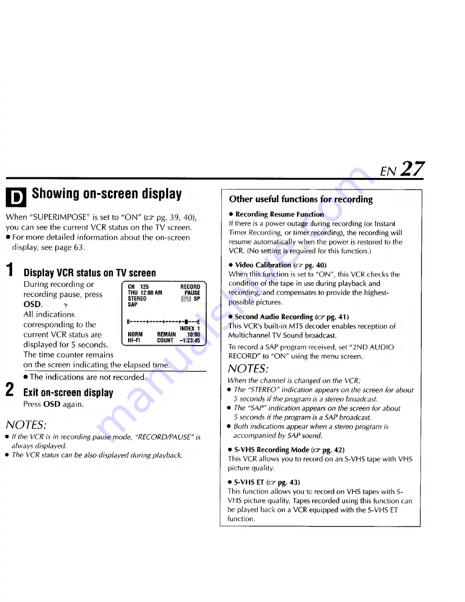 JVC HR-S7900U Instruction Manual Download Page 27