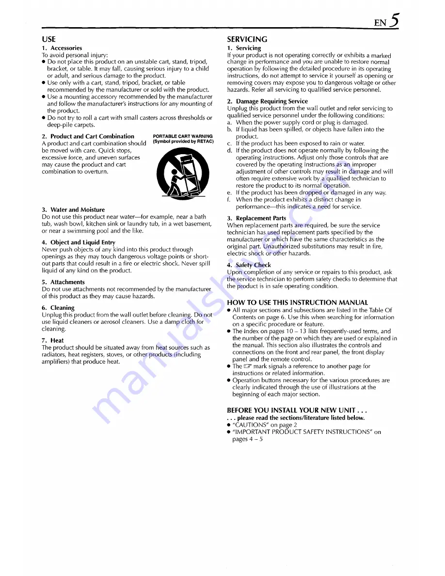 JVC HR-XVS44 Instructions Manual Download Page 5