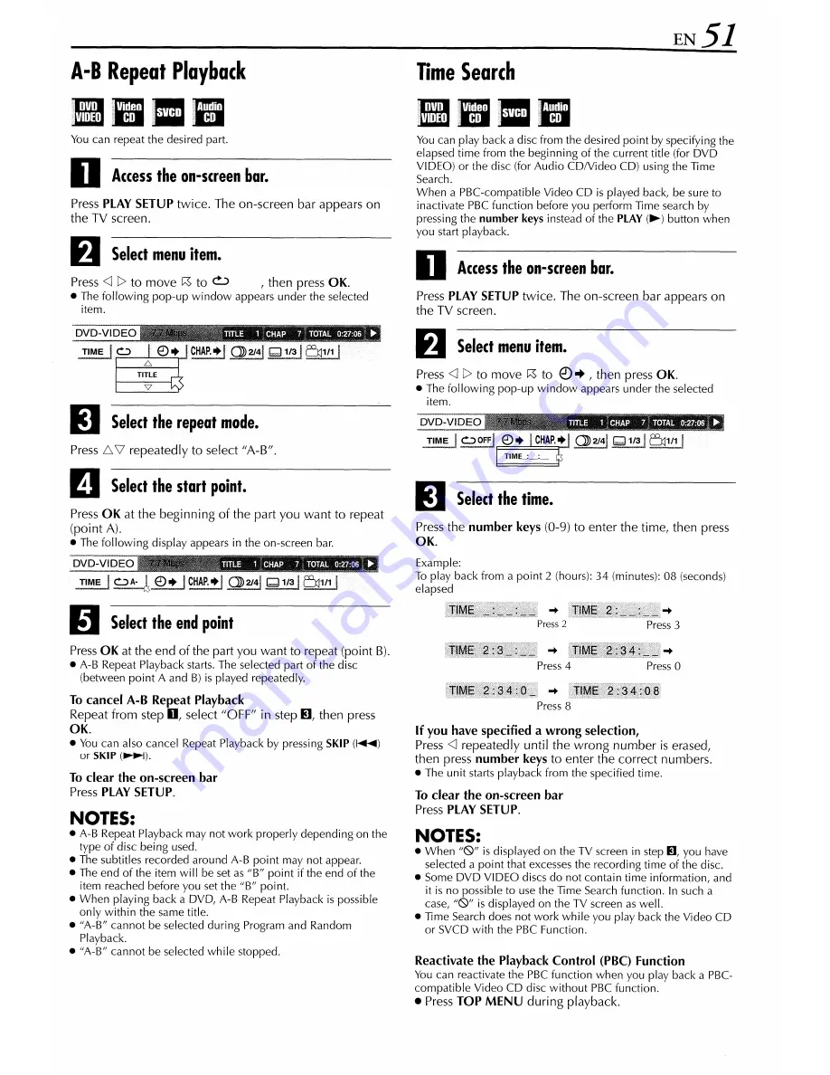 JVC HR-XVS44 Instructions Manual Download Page 51