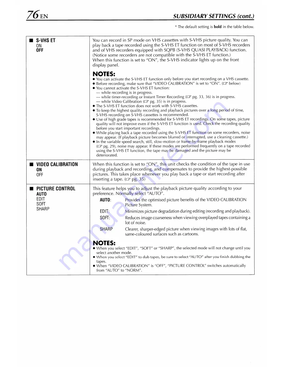 JVC HR-XVS44 Instructions Manual Download Page 76