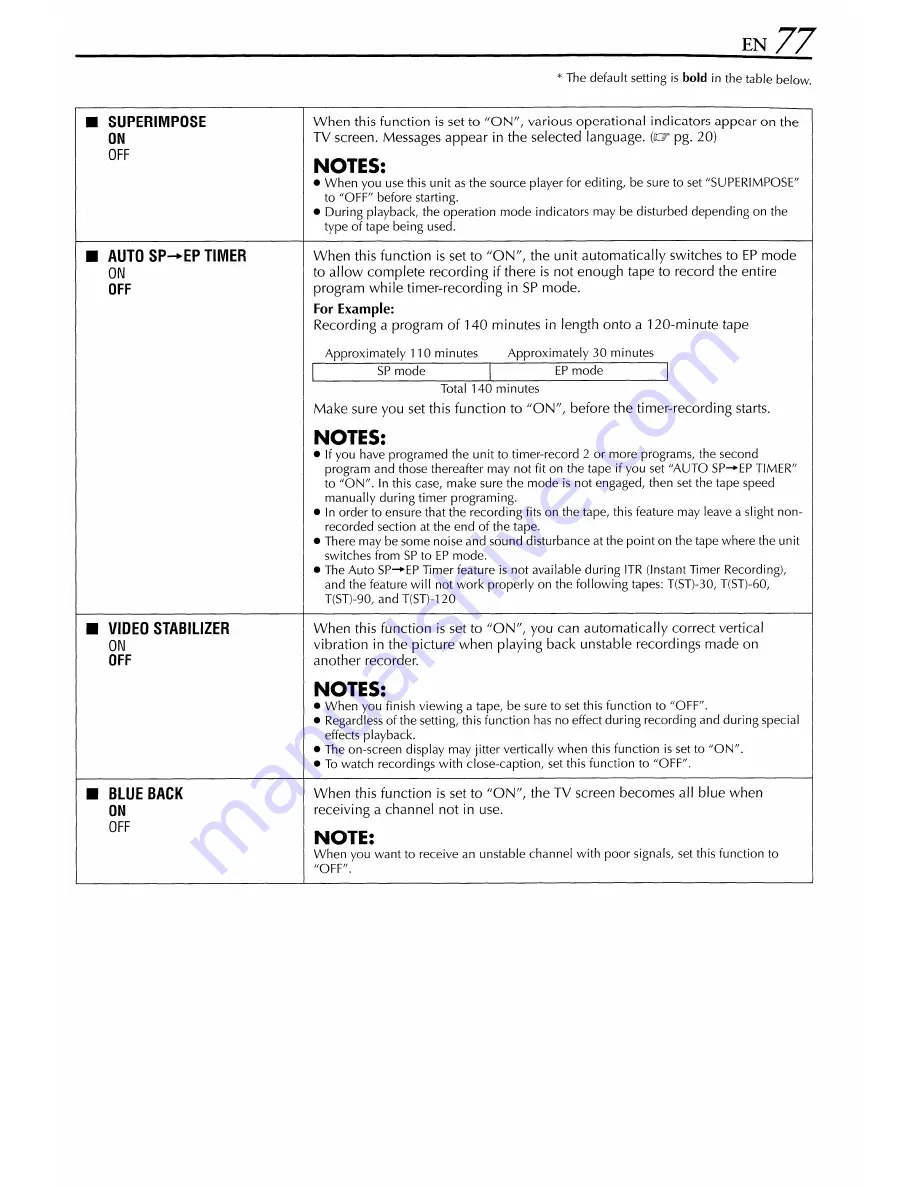 JVC HR-XVS44 Instructions Manual Download Page 77