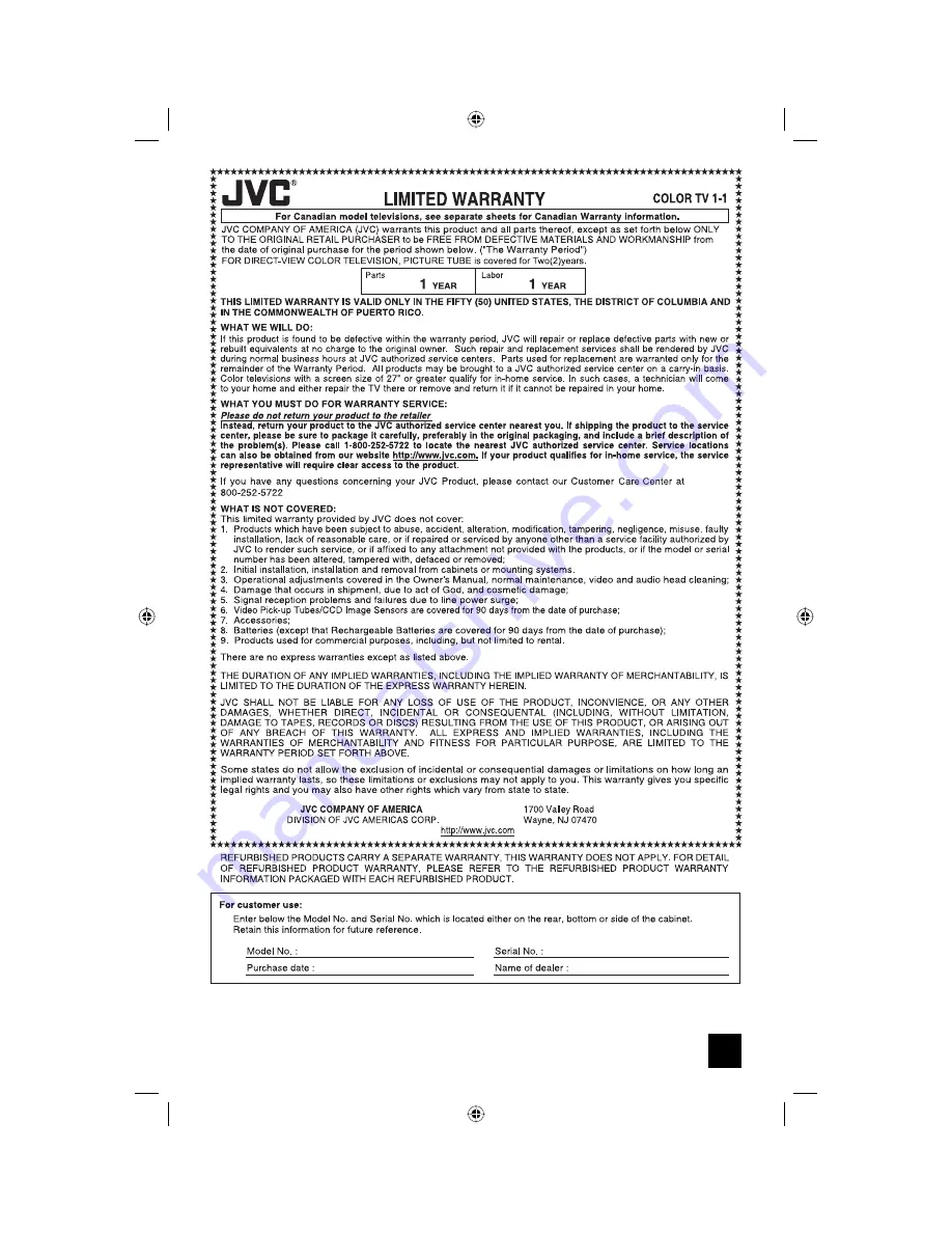 JVC I Art PRO AV-48P777 User Manual Download Page 69