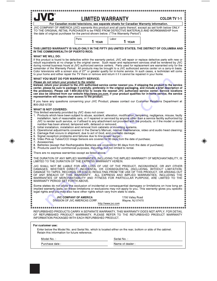 JVC I'Art Pro AV-48P575 User Manual Download Page 66