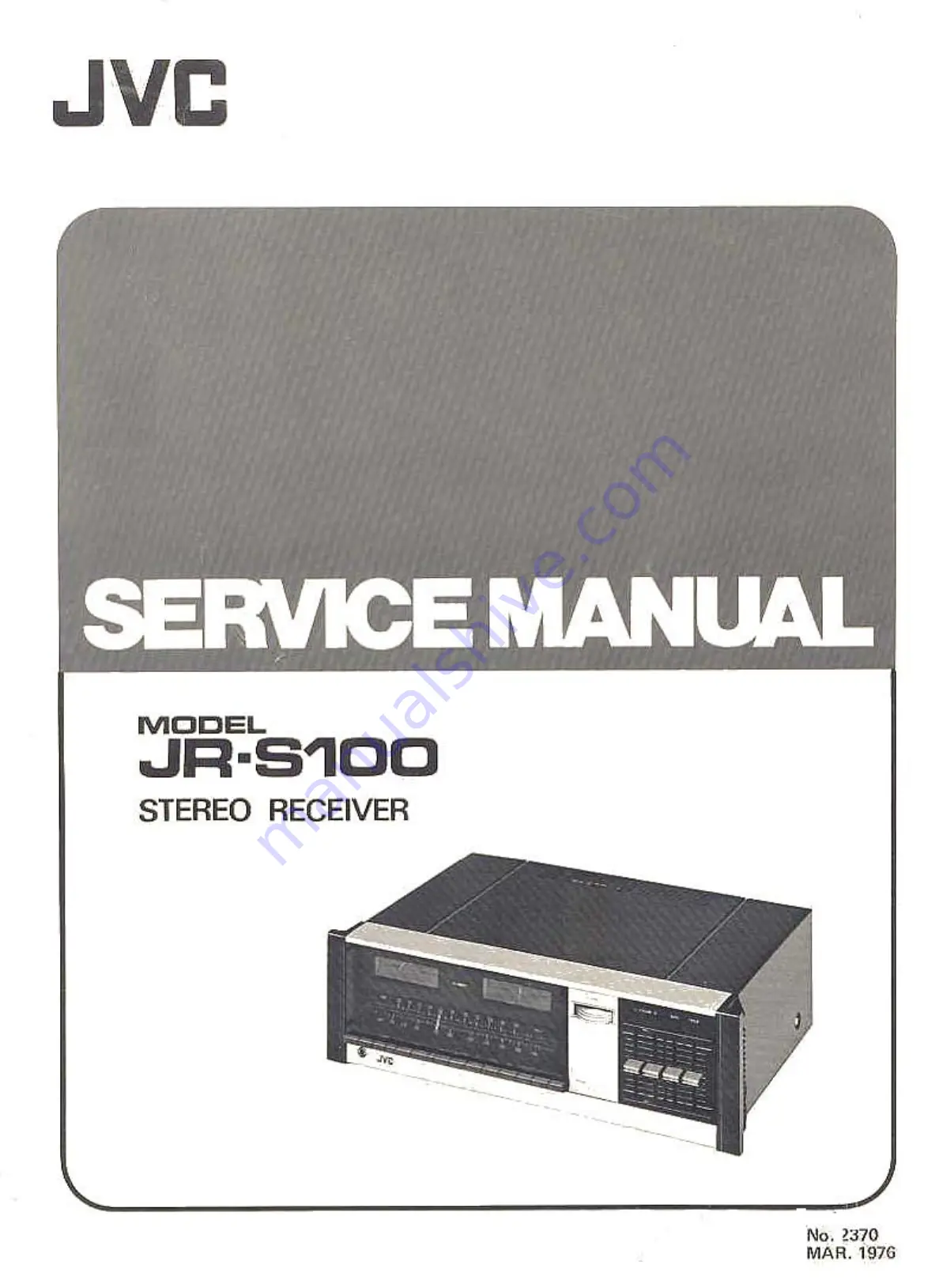 JVC JR-S100 Service Manual Download Page 1