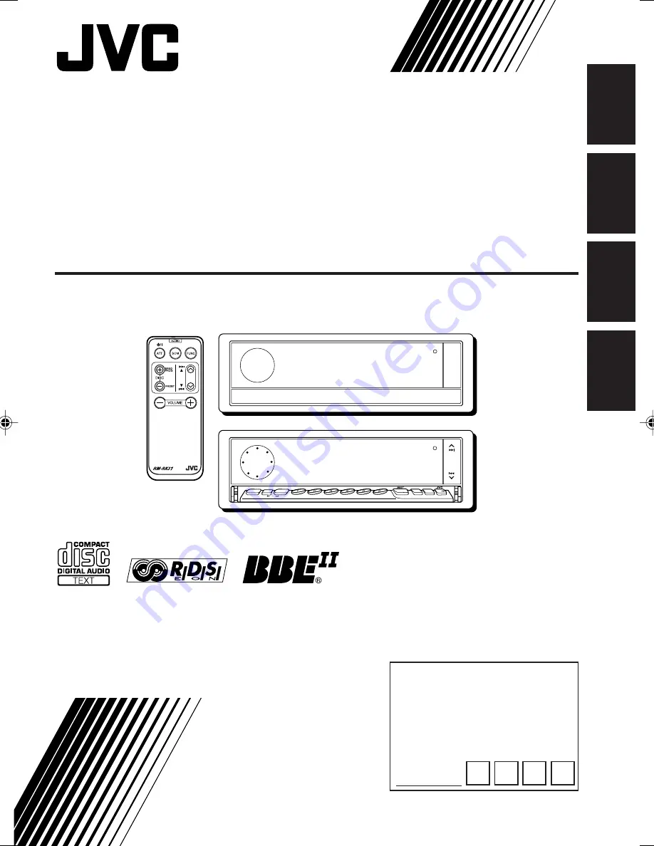 JVC KD-LX330R Instructions Manual Download Page 1