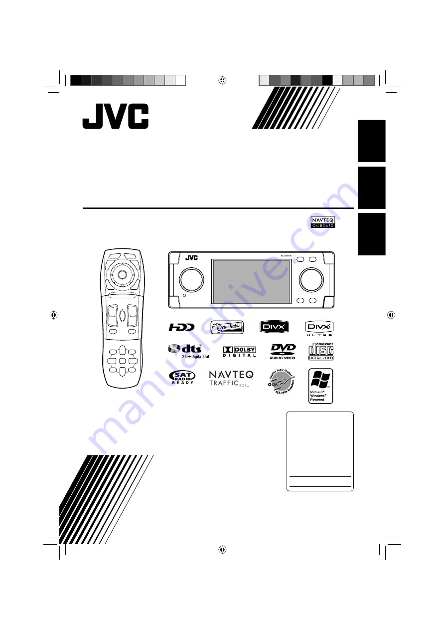 JVC KD-NXD505 Instructions Manual Download Page 1